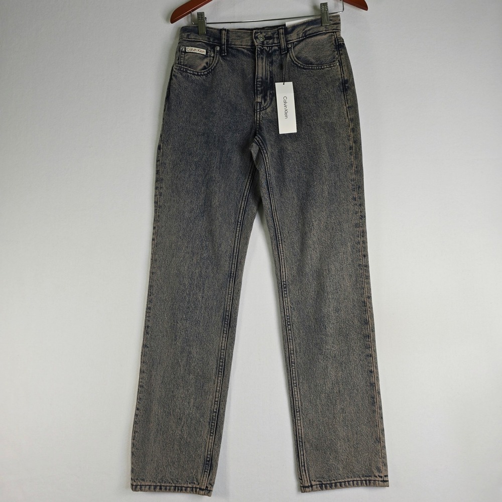 Calvin Klein Jeans Original Straight Acid Wash High Rise Denim W24 NEW